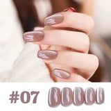 1-12pcs WS Hot Style Non-gray Universal White Cat Eye Gel Nail Polish Super Flash White Glass Bead Nail Art Nail Suppies
