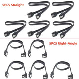 1-10PCS 50CM SATA 3.0 Data Cable High-speed Sata III Cable Adapter Connection Converter For SATA HDD SSD CD Drive Writer Desktop