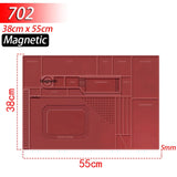 Soldering Station Mat Silicone Work Mat Heat Resistant 932°F Anti-Static Magnetic Mat for Electronic Phone Laptop Watch Repair