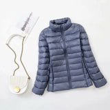Light Down Coat Women Spring Jacket Fashion Short Ultra Lightweight Packable Puffer Coats Female Down Warm Slim Fit Parkas