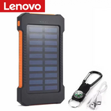 Lenovo 500000mAh Solar Power Bank Super Fast Charging Large Capacity Portable External Battery for iPhone Outdoor Emergency