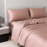 100% Mulberry Silk Bedding Set High End Silk Bed Sheets Set Luxury Smooth Duvet Cover Set Single Double Queen King Size Bedsheet