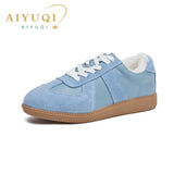 AIYUQI Women's Sneakers 2026 New Genuine Leather Ladies Moral Training Shoes Casual Spring Flat Shoes Women
