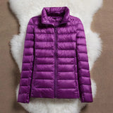 Light Down Coat Women Spring Jacket Fashion Short Ultra Lightweight Packable Puffer Coats Female Down Warm Slim Fit Parkas