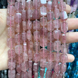 Natural Stone Flat Rectangle Amethyst Lapis Lazuli Quartz Apatite Spacer Beads For Jewelry Making Diy Bracelet Accessorie 8*12MM