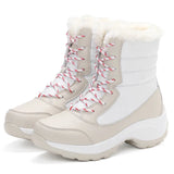 Snow Boots Women Platform Boots Non-slip Women Winter Shoes Fur Warm Ankle Boots for Women Wedges Waterproof Thigh High Boots