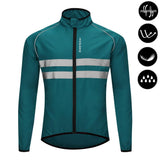 WOSAWE Men Cycling Windbreaker MTB Bicycle Long Sleeve Coat Water Resistant Outdoor Sport Jersey Bike Jacket Cycling Clothing