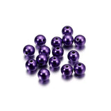 10-1000pcs/lot 3-20mm Straight Holes Acrylic Imitation Pearl Beige Bracelet Round Beads For DIY Craft Jewelry Making Supplies