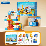 Magnetic Train Toy For Boys Track 1:64 Electric Rail DIY Magic Vehicle Model Toys Education 3 Years Children Gifts