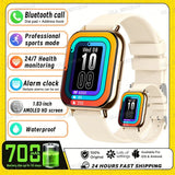 2026 Upgraded Smart Watch Heart Rate Blood Oxygen/Pressure Sleep Monitoring Bluetooth Call Voice Assistant Sport Mode Smartwatch
