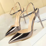 BIGTREE Shoes Fashion High Heels Shoes Patent Leather Woman Pumps Sexy Women Heels Blue Sliver Stiletto Heels Women Sandals 2026