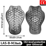 Black CE Level 2 Certified Motorcycle Jacket Insert Protector Thick Elastic Back Spine Protective Pad Rider Armor Coat Accessory