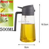Olive Oil Spray Bottle for Oil Bottle Pouring for Cooking Oil Spices Camping Dispenser with Automatic Lid Spice Shaker