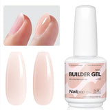 Nailpop 7-in-1 Builder Nail Gel HEMA/TPO Free Fast Building Gel Nail Polish 8 Colors Nail Tip Reinforcement and Extension 15ml