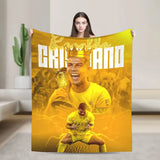 CR7  Football Soccer Blanket Ronaldos Flannel Funny Warm Throw Blanket for Bedding Lounge Decoration