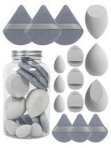 Spring 15 Cans,3 Loose Powder Puffs & 3 Mini Loose Powder Puffs & 3 Mini Makeup Eggs & 3 Mini Air Cushion Puffs, Foundation Mix
