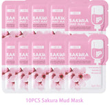 LAIKOU Japan Sakura Clay Mud Mask Hydrating Gentle Cleansing Refreshing Oil Balancing Daily Facial Skin Care Mask 5g