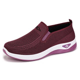 Women's Shoes Spring and Autumn New Mesh Breathable Casual Shoes Outdoor Lightweight Non-slip Wedge Heel Thick-soled Sneakers