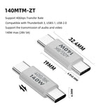 PD140W USB4.0 Type C to USB C Fast Charging Adapter Converter 40Gbps Data Sync Connector 8K@60Hz USB C OTG Adapter for MacBook