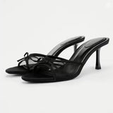 2024 Women Summer New Luxury Brand High Heel Sandals Versatile Simple Slim Heel Sandals Slippers