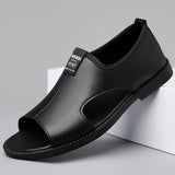 Brand Man Sandals Designer Fashion Leather Casual for Men Summer Comfortable Beach Slippers Outdoor Non-slip Men Sandalias 2026