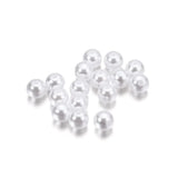 10-1000pcs/lot 3-20mm Straight Holes Acrylic Imitation Pearl Beige Bracelet Round Beads For DIY Craft Jewelry Making Supplies