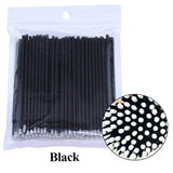 Brush Lash Extension 100Pcs Eyelash Cleaning Micro Cotton Swab Individual Eyelashes Microbrush Beauty Makeup Clean Remover Tools