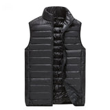 UETEEY 2026 Winter Sleeveless Puffer Vest Jacket Men Packable White Duck Down Waistcoat Lightweight Waterproof Casual Man Coat