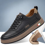 New Large Size 38-48 Leather Men's Sneakers Fashion Casual Men's Platform Sneakers Spring Autumn Designer Board Shoes Man