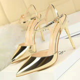 BIGTREE Shoes Fashion High Heels Shoes Patent Leather Woman Pumps Sexy Women Heels Blue Sliver Stiletto Heels Women Sandals 2026