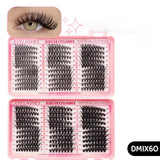 DINGSEN Eyelash Clusters Book Large Capacity Volume Individual Lashes Book Natural Long DIY Cluster Eyelash Extensions Makeup
