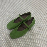 Bailamos 2024 Spring New Brand Women Flats Round Toe Shallow Slip On Ladies Casual Ballet Shoes Soft Leather Eelgant Dress Shoes