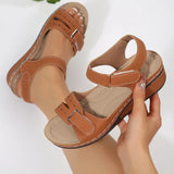 2025 New Women Sandals Wedge Buckle Orthopedic Outdoor Shoes Female Summer Soft Sexy Open Toe Fashion Sandals Sandalias De Mujer