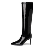 Knee-High Boots Women Pointed Toe Thin High Heel Casual Ladies Pumps Side Zipper Non-Slip Autumn New Stiletto Heels High Boots