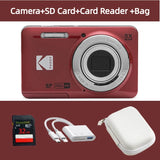 KODAK PIXPRO FZ55-RD 16MP Digital Camera 5X Optical Zoom 28mm Wide Angle 1080P Full HD Video 2.7" LCD Vlogging Camera