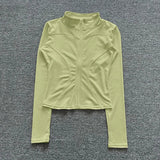 Women Sport Jacket Long Sleeve Shirt Workout Coat Gym Training Clothing Yoga Sportswear