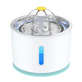 Pet Water Fountain Quiet Pump Visible Water Level 4-Layer Filter Flower Nozzle Cat Dispenser Drinking Bowl Cats Small Dogs Home