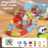 DIY Assemble Magnetic Track Train Toys for Kids Electronic Magical Rail Car Construction Children Educational Toy Christmas Gift