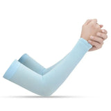 2Pcs Arm Sleeves Warmers Sports Sleeve Sun UV Protection Hand Cover Cooling Warmer Running Fishing Cycling