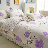 Lovely Cartoon King Size Duvet Cover Set 220x240 Skin Friendly Double Bed Quilt Cover Blanket Comforter Cover and Pillowcase