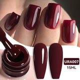 UR SUGAR 15ml Jelly Milky White Translucent Color Gel Polish Semi Permanent UV Gel Nail Art Soak Off Gel Varnish Latest Fashion