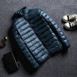 Men's Lightweight Water-Resistant Packable Puffer Jacket 2023 New Arrivals Autumn Winter Male Fashion Stand Collar Down Coats