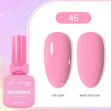 Single-use 15ml gel nail polish, convenient for home or salon manicures, easy to remove.
