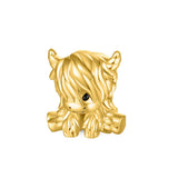 Fashionable 925 Sterling Silver Highland Cow Animal Pendant Suitable for Bracelets, Necklaces, DIY Women's Jewelry Accessories