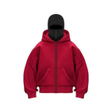 Men and Women Balaclava Y2K Gothic Harajuku Spring Autumn Winter New Item Double Hooded Sweatshirt Men Hooded Mask Zipper Jacket