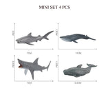 Realistic Mini Ocean Animal Figurines Plastic Marine Sea Creatures Whale Shark Dolphin Turtle Penguin Model Playset Gift for Kid