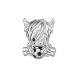 Fashionable 925 Sterling Silver Highland Cow Animal Pendant Suitable for Bracelets, Necklaces, DIY Women's Jewelry Accessories