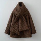 Women Autumn Winter Scarf Jacket Warm parka
