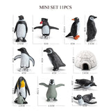 Realistic Mini Ocean Animal Figurines Plastic Marine Sea Creatures Whale Shark Dolphin Turtle Penguin Model Playset Gift for Kid