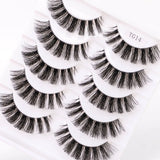 Yiernuo 1/5 Pairs Long Transparent Band Vegan Eyelash D Curl Russian Eyelashes Clear Band Lashes Invisible Band Lashes